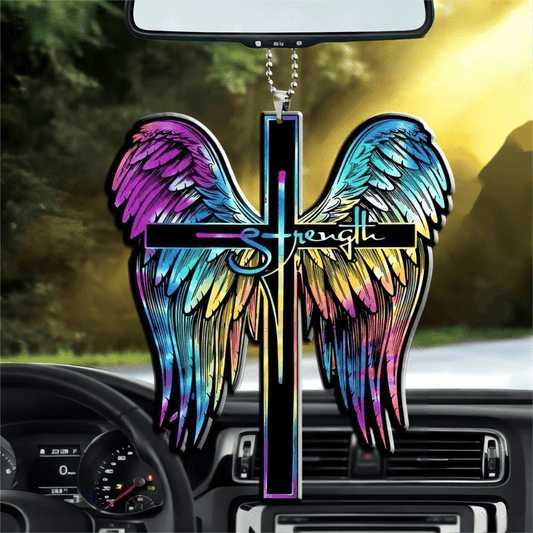 Colorful Cross Butterfly Car Hanging Ornament
