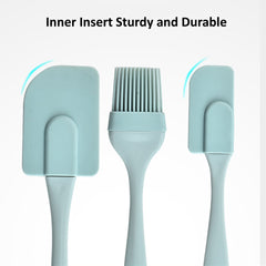 3pcs Silicone Baking Spatulas Cream Spreader Brush Baking Tool Set