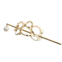 Pearl Hair Stick Metal Hairpin