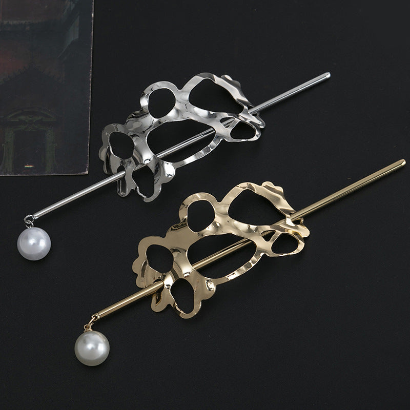 Pearl Hair Stick Metal Hairpin