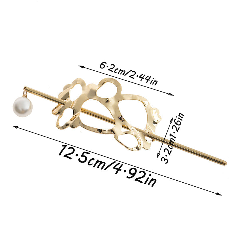Pearl Hair Stick Metal Hairpin