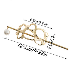 Pearl Hair Stick Metal Hairpin