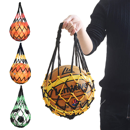 Football Net Bag Portable Nylon Storage for Soccer Basketball and Volleyball