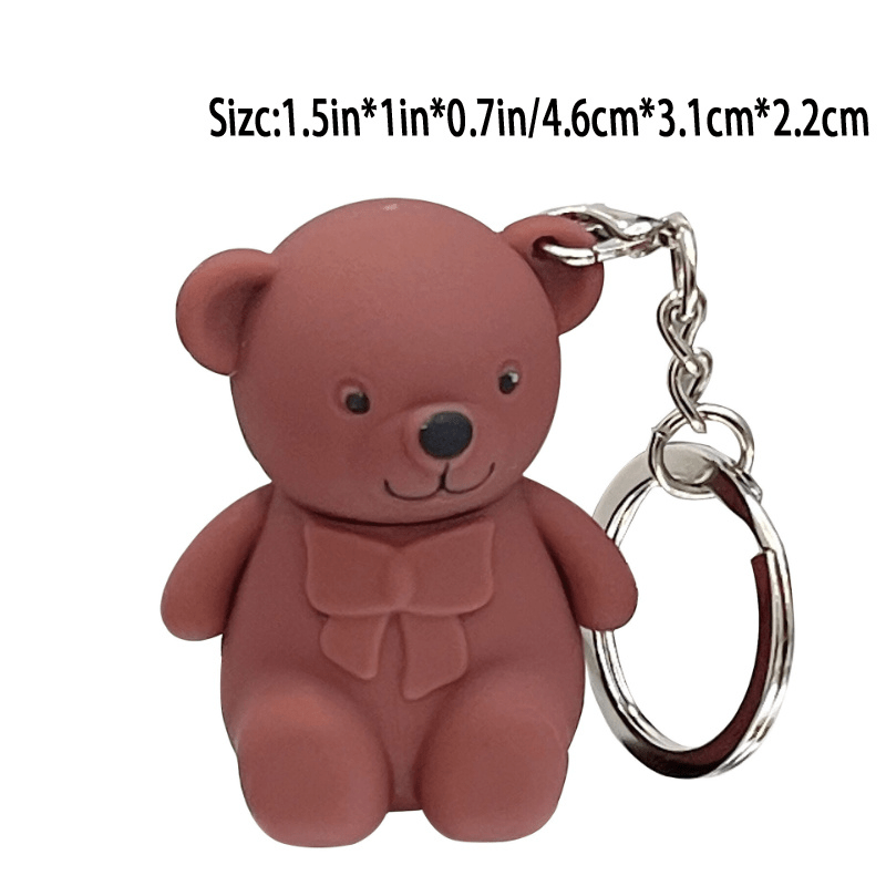 Mini Bear Keychain Lip Glaze Matte Lipstick