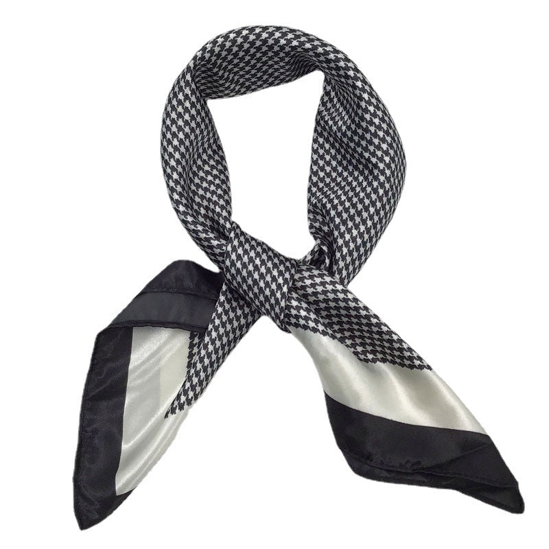 Houndstooth Polka Dot Bandana Shawl Scarf Wrap Casual Head Wrap