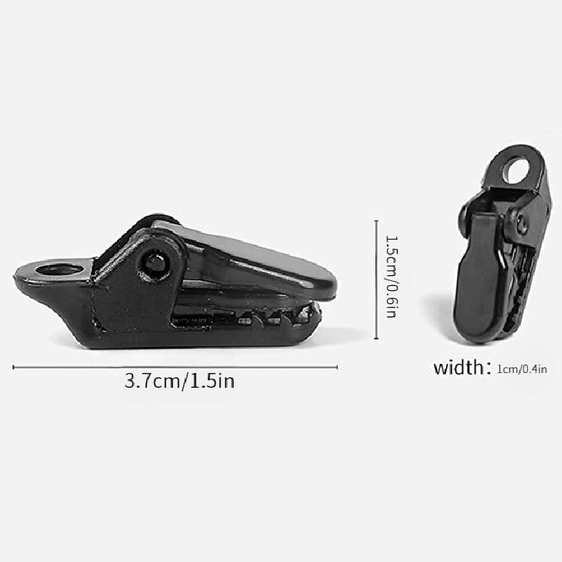 50pcs Mini Adjustable Tent Canopy Clip For Camping - Double Hole Plastic Buckle