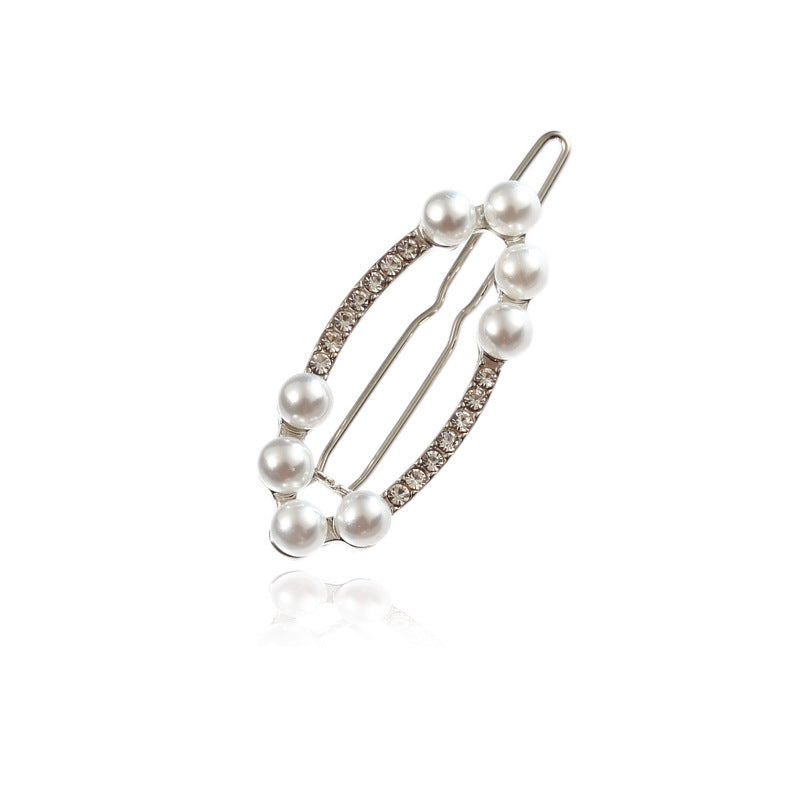 Faux Pearl Rhinestone Hair Clip for Braids