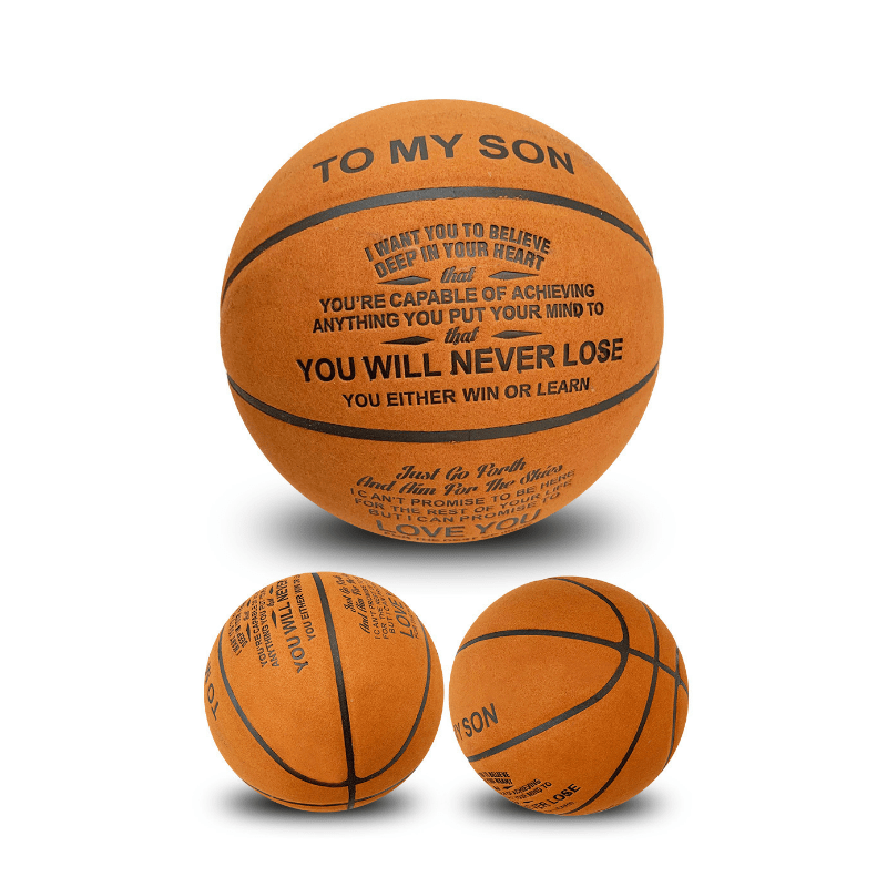 Size 7 Leather Basketball for Students and Athletes - Indoor/Outdoor Competition