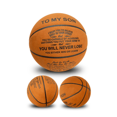 Size 7 Leather Basketball for Students and Athletes - Indoor/Outdoor Competition