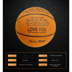 Size 7 Leather Basketball for Students and Athletes - Indoor/Outdoor Competition