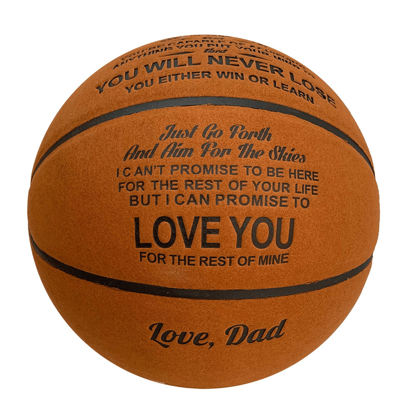 Size 7 Leather Basketball for Students and Athletes - Indoor/Outdoor Competition