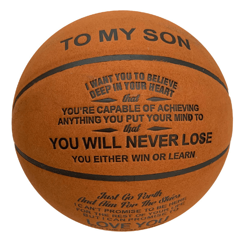 Size 7 Leather Basketball for Students and Athletes - Indoor/Outdoor Competition