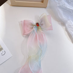 Princess Mesh Ribbon Braided Hair Accessory Bow Knot Hairpin