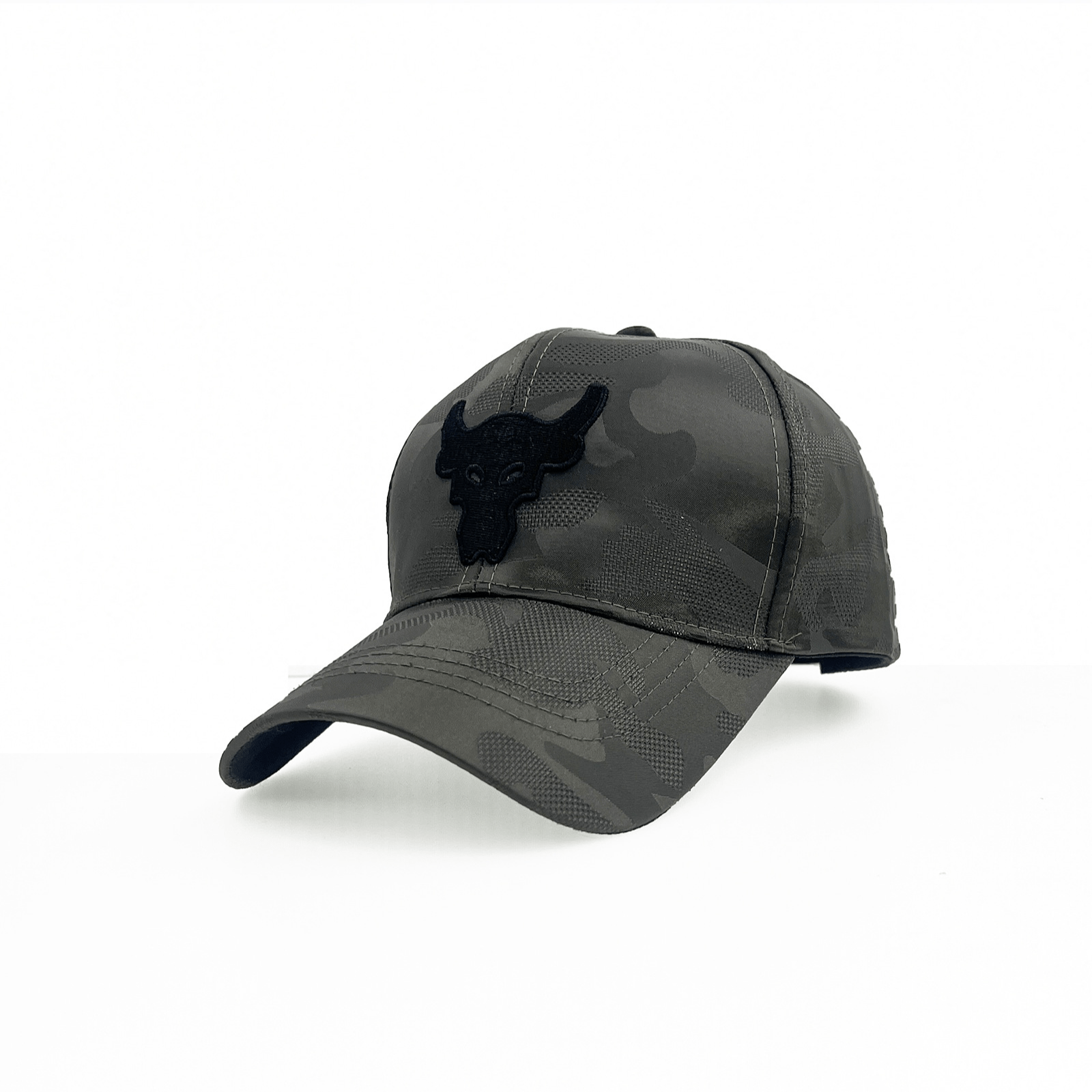 Men's Bull Head Embroidered Baseball Cap Sun Protective Breathable Casual Sty