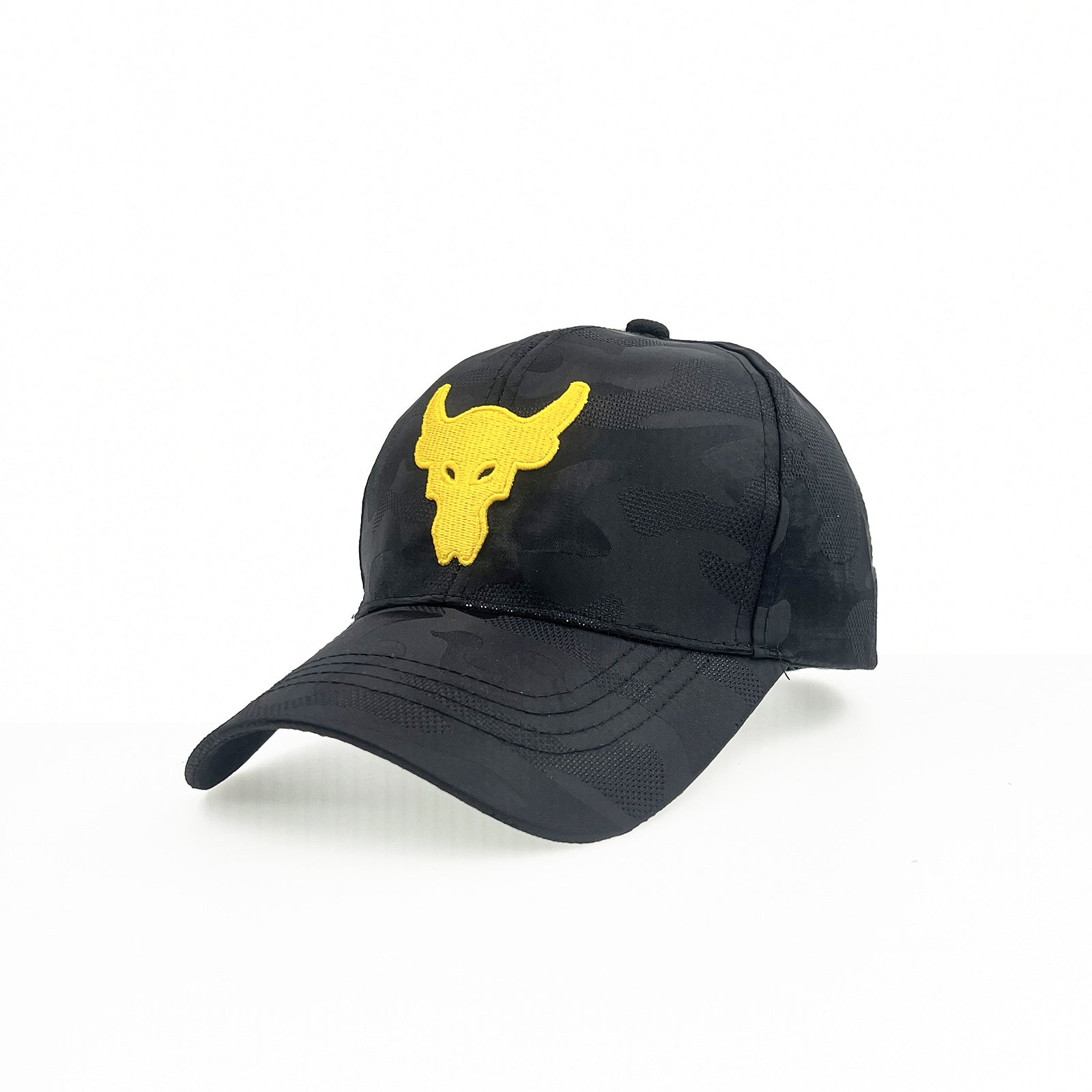 Men's Bull Head Embroidered Baseball Cap Sun Protective Breathable Casual Sty