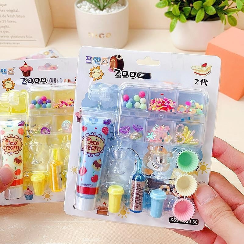 Kids DIY Ice Cream Cart Playset Ice Cream Toys
