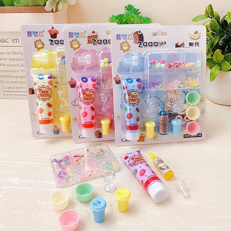 Kids DIY Ice Cream Cart Playset Ice Cream Toys