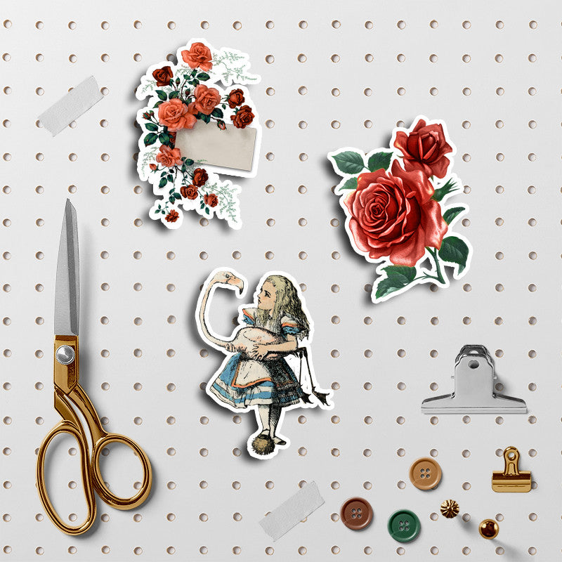 36pcs Alice Stickers: DIY Projects and School Supplies