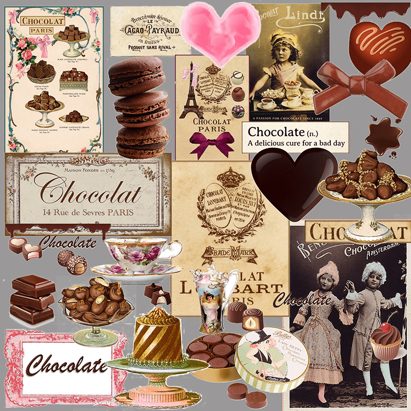 30 Chocolaty Fun Pie Stickers for Kids DIY & School Supplies