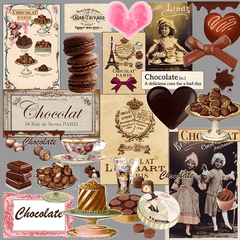 30 Chocolaty Fun Pie Stickers for Kids DIY & School Supplies
