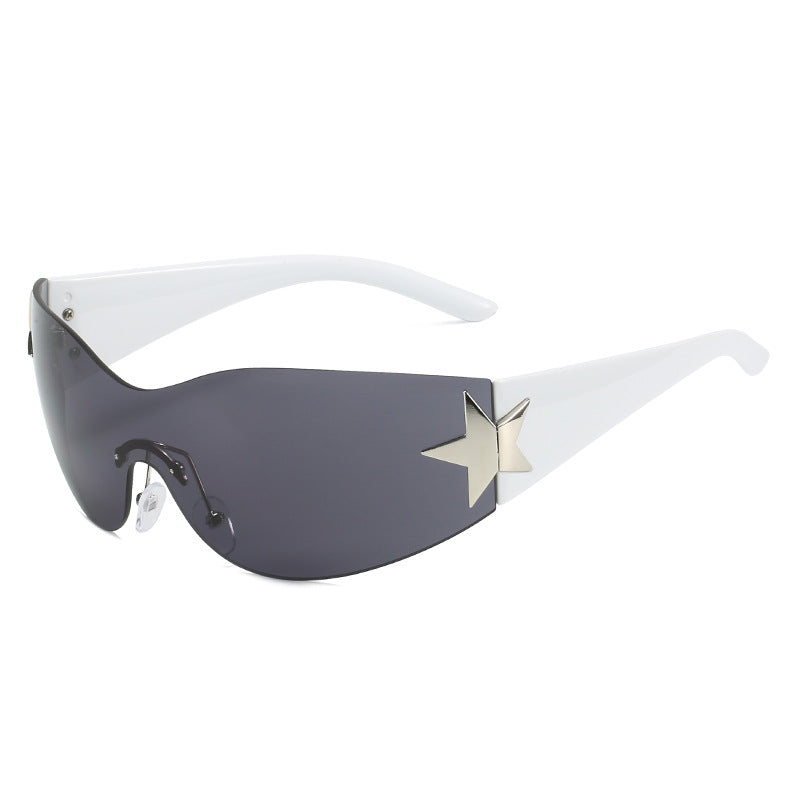 Y2K Star Decor Rimless Sunglasses UV400