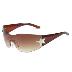 Y2K Star Decor Rimless Sunglasses UV400