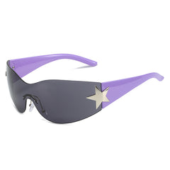 Y2K Star Decor Rimless Sunglasses UV400