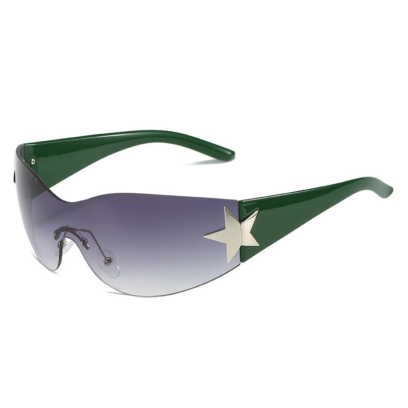 Y2K Star Decor Rimless Sunglasses UV400