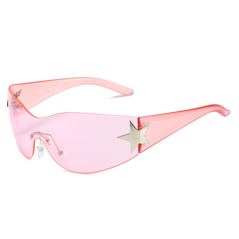 Y2K Star Decor Rimless Sunglasses UV400