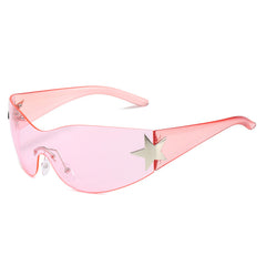 Y2K Star Decor Rimless Sunglasses UV400