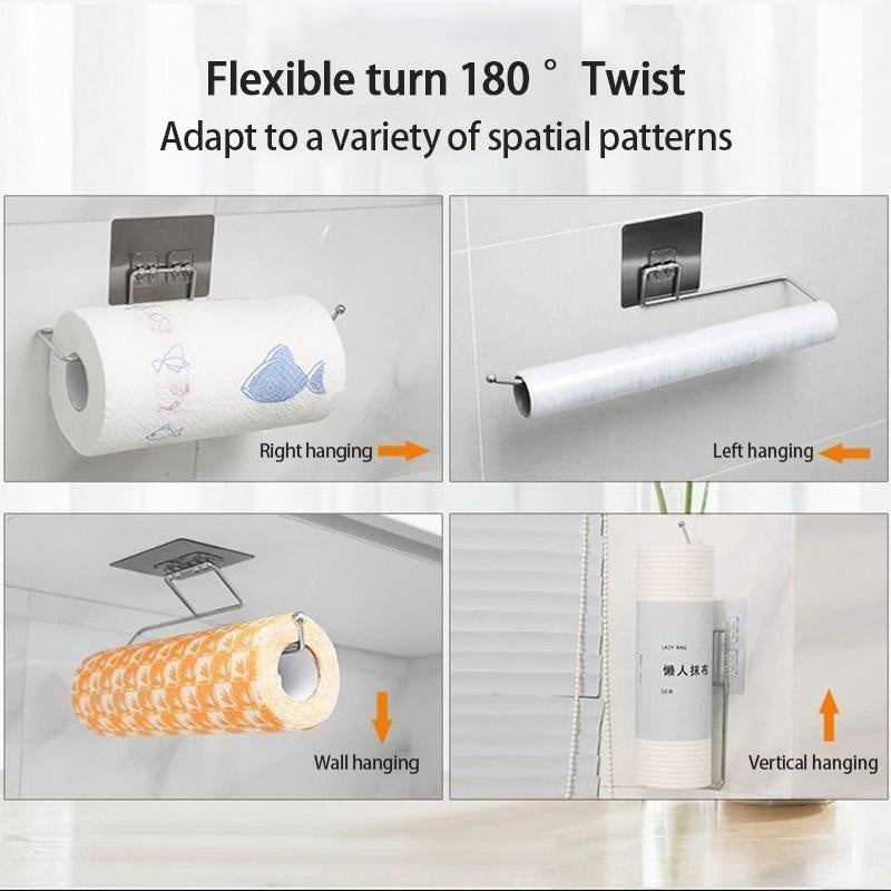 Adhesive Paper Towel Holder Bathroom Kitchen Accessories