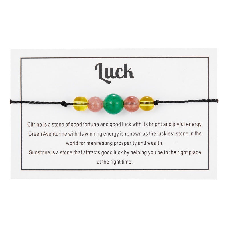 Healing Crystal Stone Beads Men's Bracelet