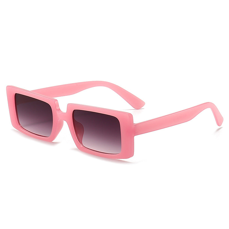 Y2K Rectangle Sunglasses Hiphop Jelly Glasses UV400