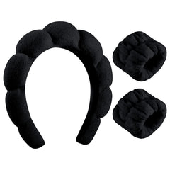 Spa Headband And Wristbands Set Towel Cloth Hairband for Women Girls