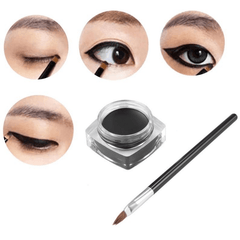 Waterproof Eyeliner Gel Cream with Brush Smudge Proof Makeup