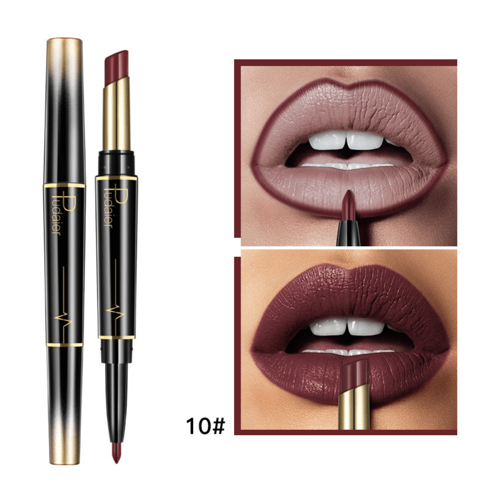 Double Head Lipstick Lip Liner Pen Waterproof Makeup Tool