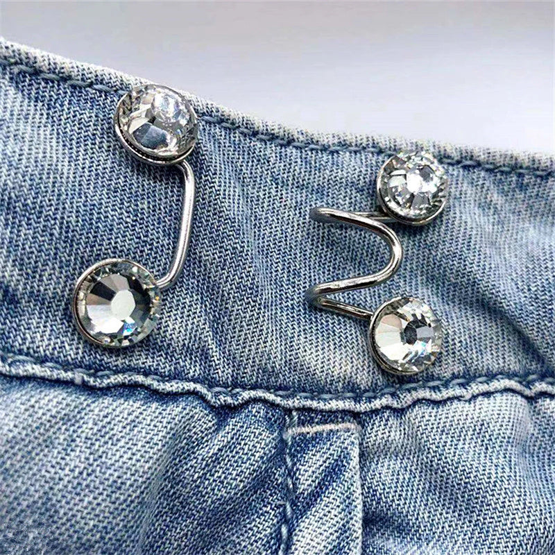 Alloy Waist Buckle Pins Waist Clip Adjustable Snap Button Detachable Accessories