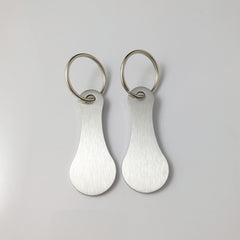 Aluminum Alloy Key Ring for Shopping Trolleys - Unisex Gift for Men and Women