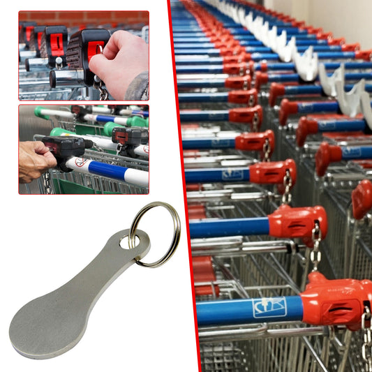 Aluminum Alloy Key Ring for Shopping Trolleys - Unisex Gift for Men and Women