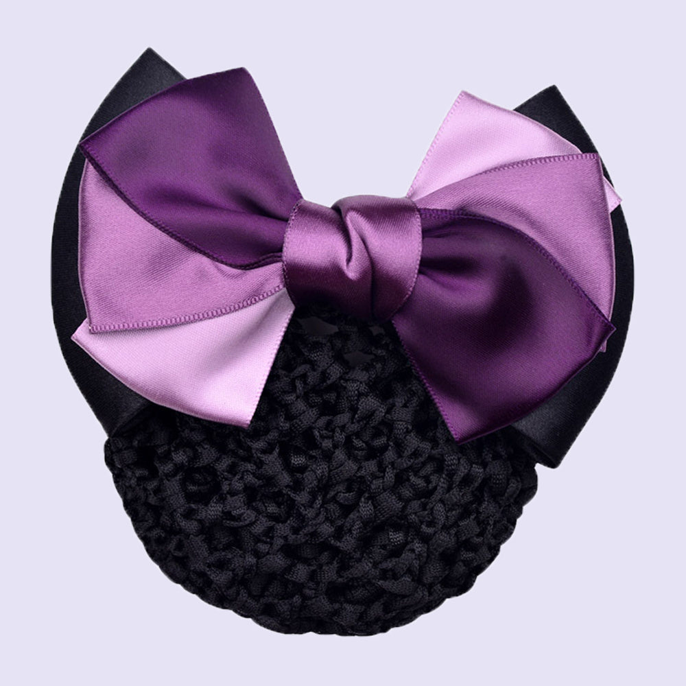 Bowknot Bun Cover Barrettes Net Snood Hairnet Bow Decor Hair Clip