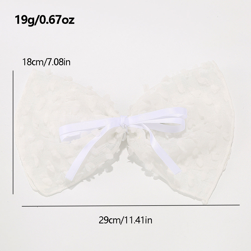 Lace Bow Barrette Hair Clip for Side Hair Bangs