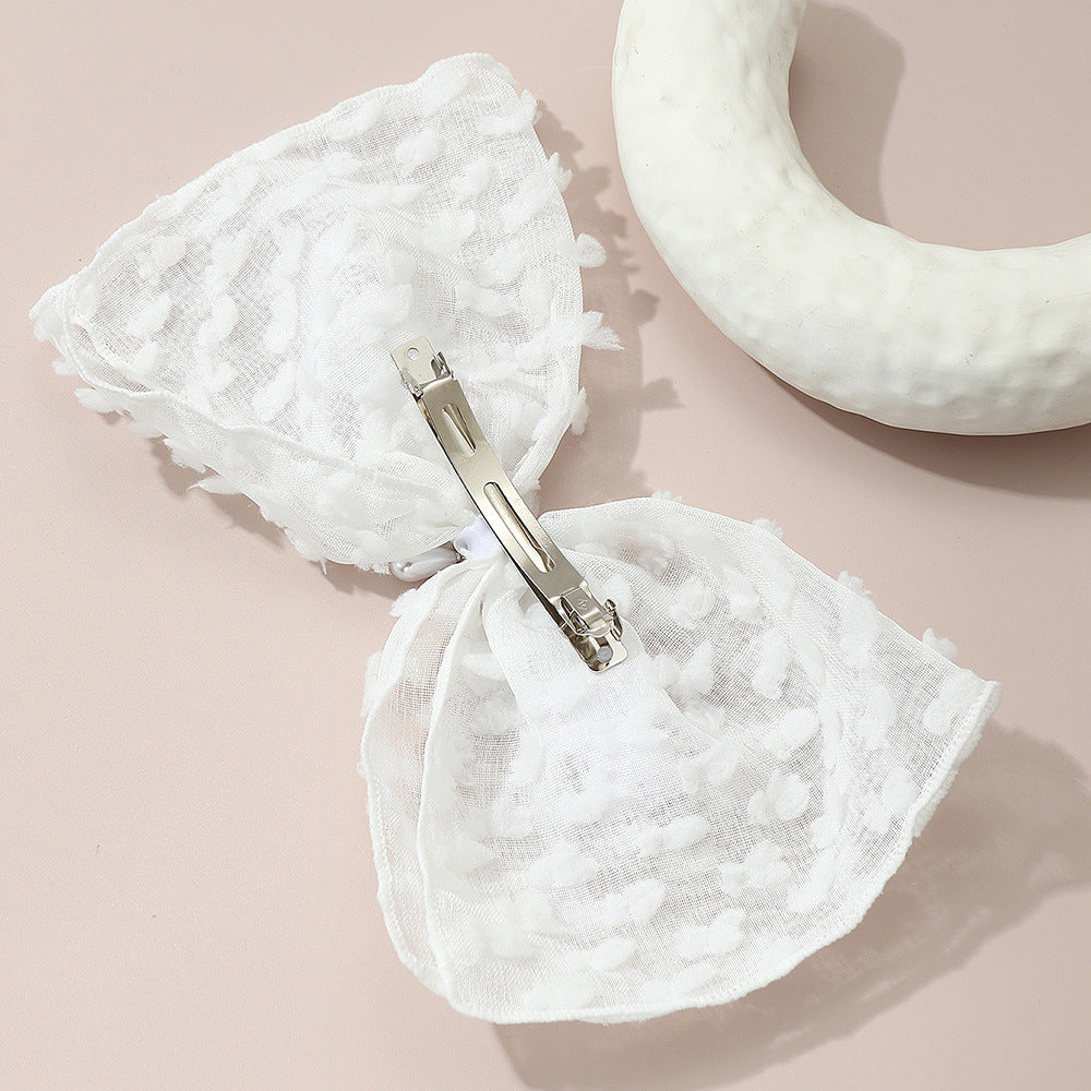 Lace Bow Barrette Hair Clip for Side Hair Bangs