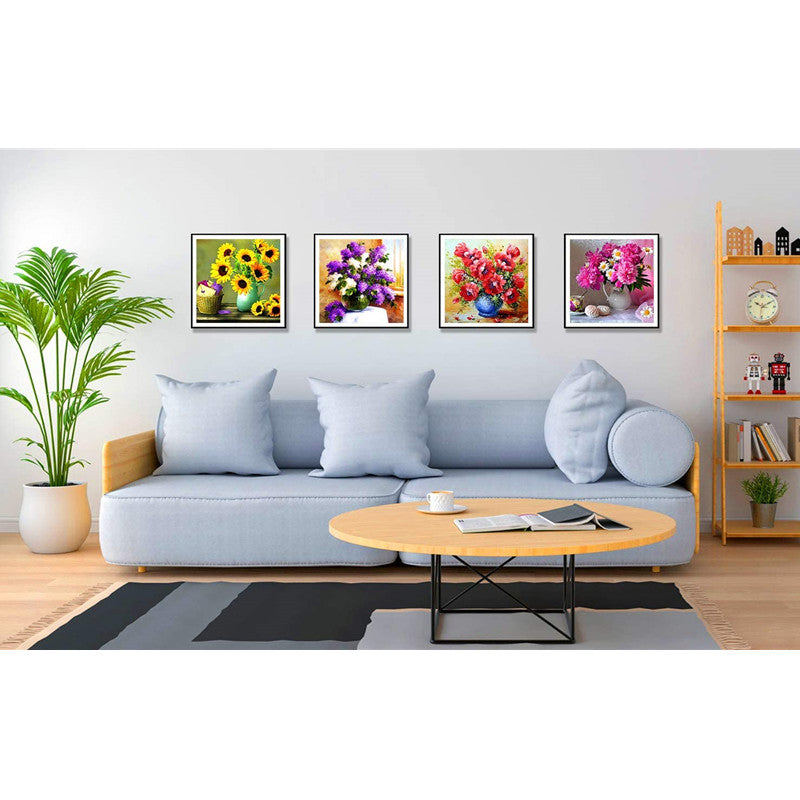 Flowers 5D Diamond Painting Kit Full Drill Crystal Art by Number