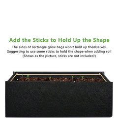 Fabric Raised Garden Bed Plant Grow Bags - Non Woven Aeration Bags