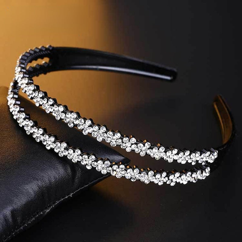 Double Row Plum Blossom Hair Hoop Anti Slip