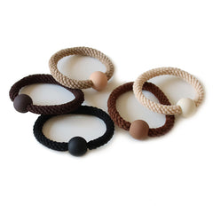 Thick Hair Tie Elastic Hair Rope Solid Hair Ring Ponytail Holder