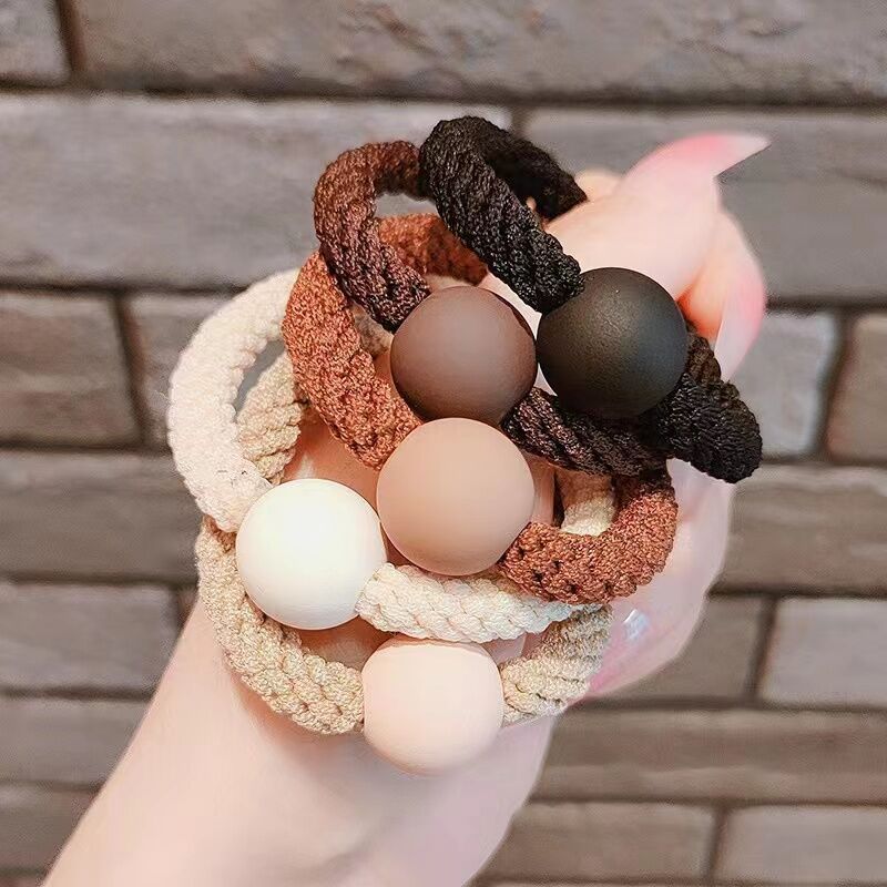 Thick Hair Tie Elastic Hair Rope Solid Hair Ring Ponytail Holder