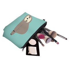 Cartoon Sloth Pattern Zipper Pouch Lightweight Carry On Bag