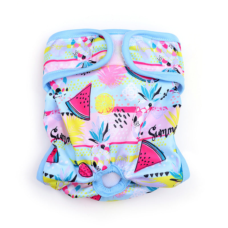 Reusable Washable Female Dog Diapers Dog Physiological Pants Diapers Print