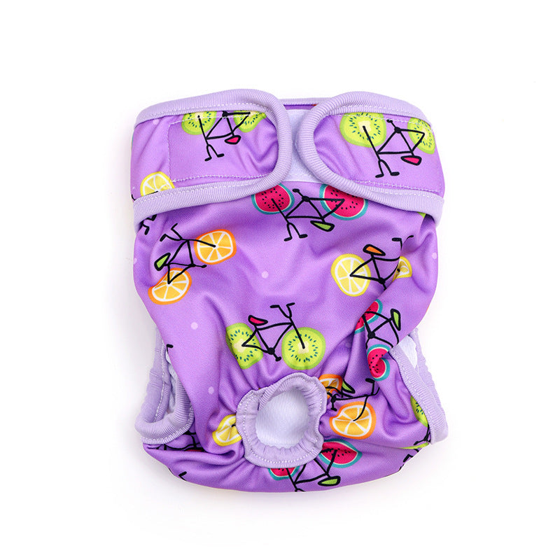 Reusable Washable Female Dog Diapers Dog Physiological Pants Diapers Print